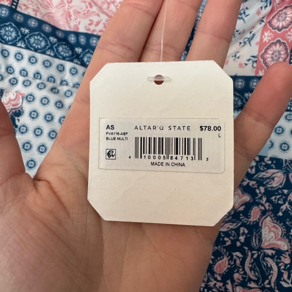 NWT - Altar'd State Colorful Patchwork Vest - Picture 4 of 4